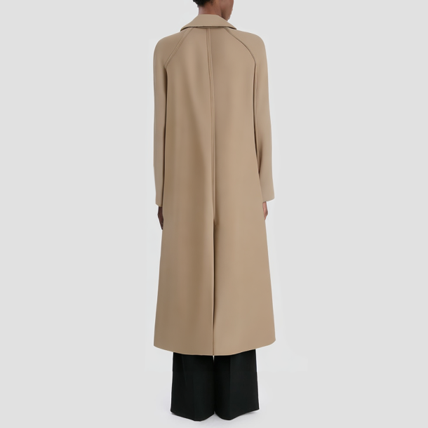 Elegant retro-style long casual jacket