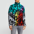 Green 3D textured bomber jacket with bubble-like padding