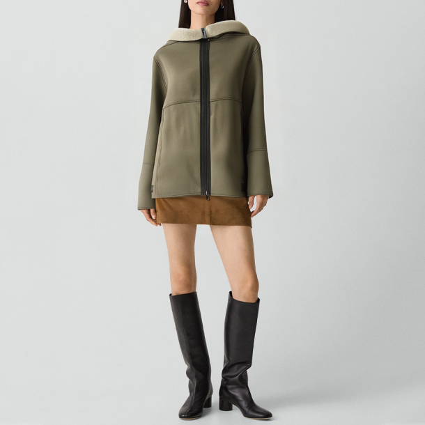 Stylish hooded zip-up jacket