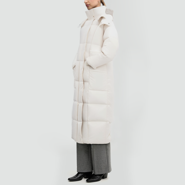 Beige puffer jacket women's winter jacket